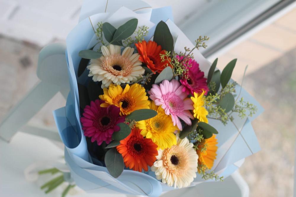 Букет цветов из: Герберы в Ассиновской