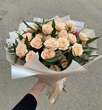Букет Кремовые розы Латте в Ассиновской
