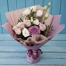 Букет цветов из:  Розы и Лизиантусы #REPLACE_PRED# Ассиновской