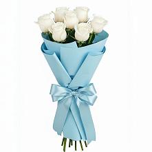 Букет 7 белых роз Проуд в Ассиновской