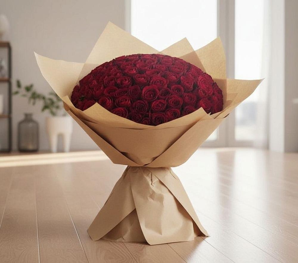 Букет 101 Красная роза в Ассиновской