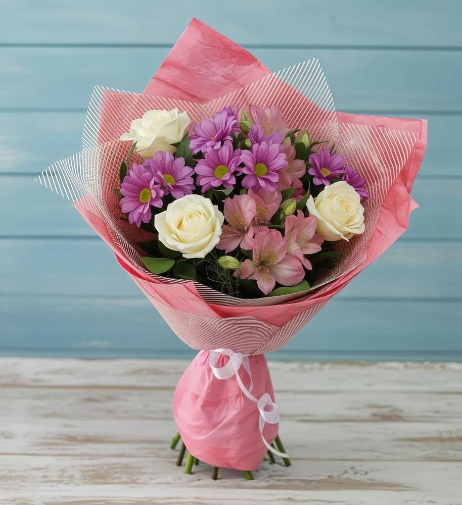 Букет цветов из: Герберы в Ассиновской