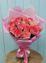 Букет 15 Розовых роз Равель в Ассиновской
