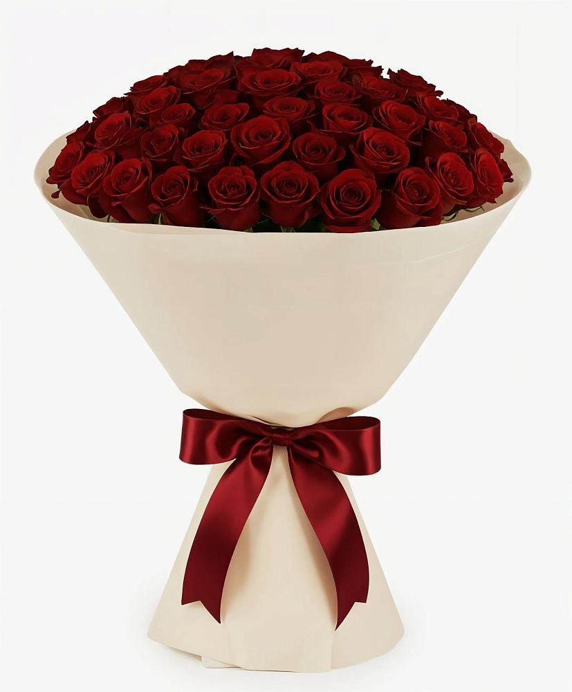 Букет 101 Бордовая роза Блэк Бакарра в Ассиновской